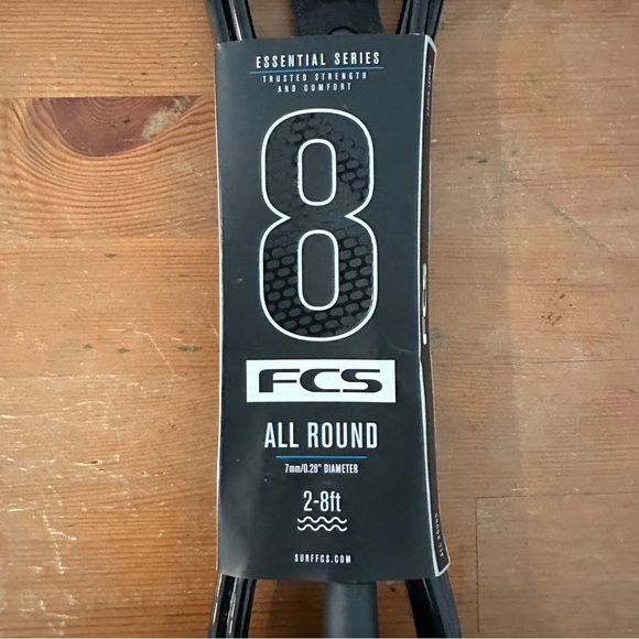 NWT FCS 8 All Round Essential Series Leash - Recommended Wave Size: 2 - 8 ft - Picture 3 of 9